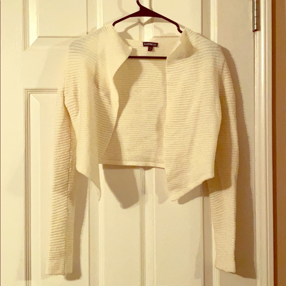SOLD Express Wide Ribbed Ivory Sweater